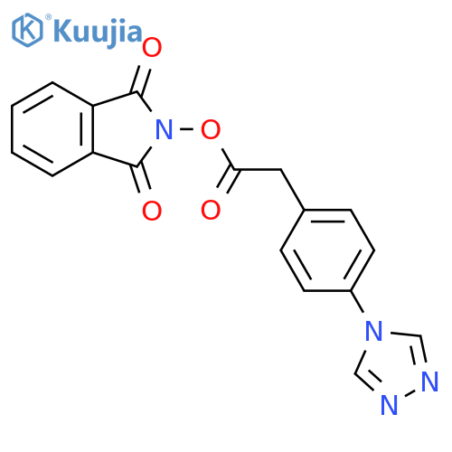 1,3-dioxo-2,3-dihydro-1H-isoindol-2-yl 2-[4-(4H-1,2,4-triazol-4-yl)phenyl]acetate structure