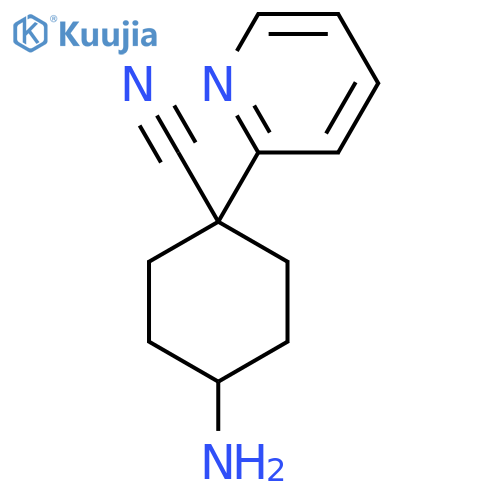 4-Amino-1-(pyridin-2-yl)cyclohexane-1-carbonitrile structure