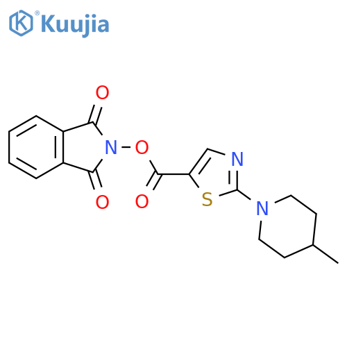 1,3-dioxo-2,3-dihydro-1H-isoindol-2-yl 2-(4-methylpiperidin-1-yl)-1,3-thiazole-5-carboxylate structure