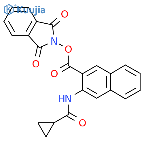 1,3-dioxo-2,3-dihydro-1H-isoindol-2-yl 3-cyclopropaneamidonaphthalene-2-carboxylate structure