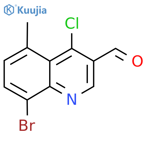8-bromo-4-chloro-5-methylquinoline-3-carbaldehyde structure