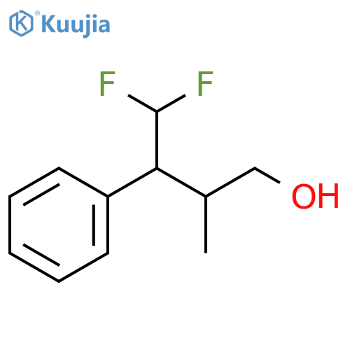 4,4-Difluoro-2-methyl-3-phenylbutan-1-ol structure