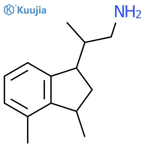 2-(3,4-Dimethyl-2,3-dihydro-1H-inden-1-yl)propan-1-amine structure