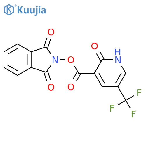 1,3-dioxo-2,3-dihydro-1H-isoindol-2-yl 2-oxo-5-(trifluoromethyl)-1,2-dihydropyridine-3-carboxylate structure