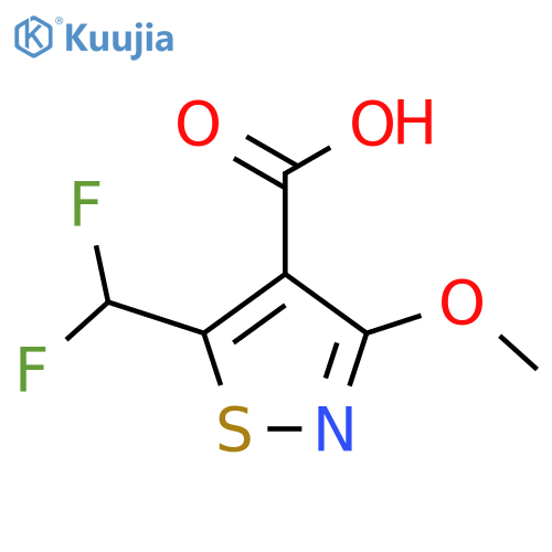 5-(Difluoromethyl)-3-methoxy-1,2-thiazole-4-carboxylic acid structure