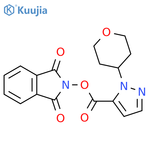 1,3-dioxo-2,3-dihydro-1H-isoindol-2-yl 1-(oxan-4-yl)-1H-pyrazole-5-carboxylate structure