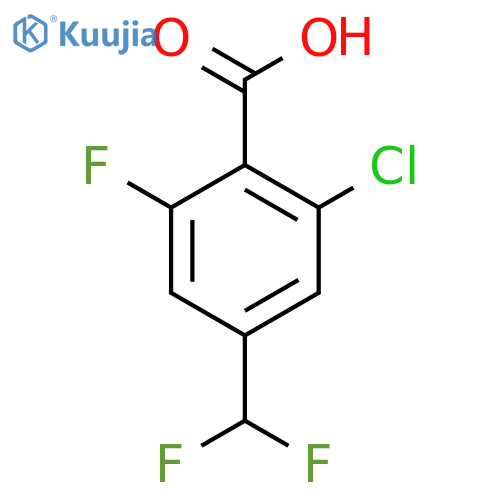 2-Chloro-4-(difluoromethyl)-6-fluorobenzoic acid structure