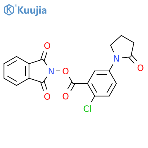 1,3-dioxo-2,3-dihydro-1H-isoindol-2-yl 2-chloro-5-(2-oxopyrrolidin-1-yl)benzoate structure