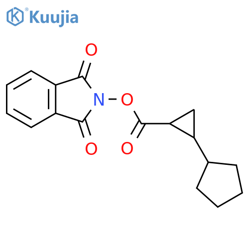 1,3-dioxo-2,3-dihydro-1H-isoindol-2-yl 2-cyclopentylcyclopropane-1-carboxylate structure