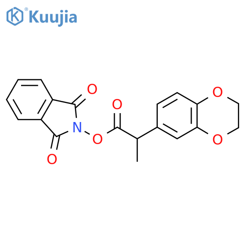 1,3-dioxo-2,3-dihydro-1H-isoindol-2-yl 2-(2,3-dihydro-1,4-benzodioxin-6-yl)propanoate structure