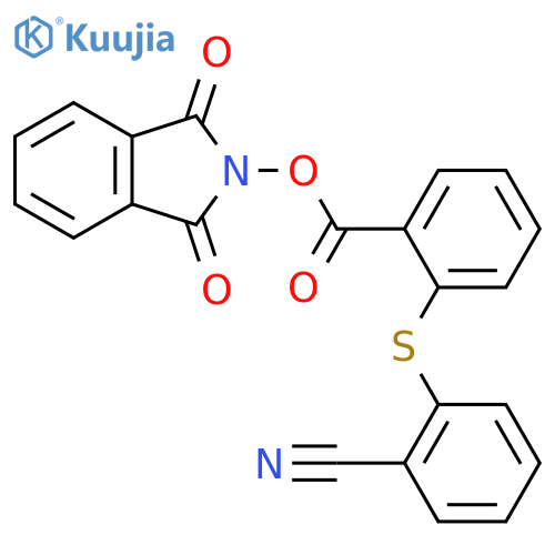 1,3-dioxo-2,3-dihydro-1H-isoindol-2-yl 2-[(2-cyanophenyl)sulfanyl]benzoate structure