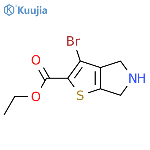 ethyl 3-bromo-4H,5H,6H-thieno[2,3-c]pyrrole-2-carboxylate structure