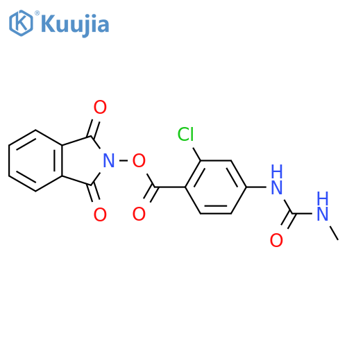 1,3-dioxo-2,3-dihydro-1H-isoindol-2-yl 2-chloro-4-[(methylcarbamoyl)amino]benzoate structure
