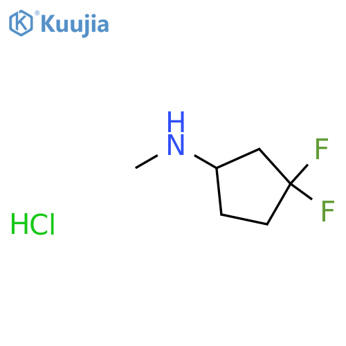 3,3-difluoro-N-methylcyclopentan-1-amine;hydrochloride structure