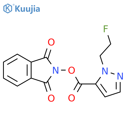 1,3-dioxo-2,3-dihydro-1H-isoindol-2-yl 1-(2-fluoroethyl)-1H-pyrazole-5-carboxylate structure