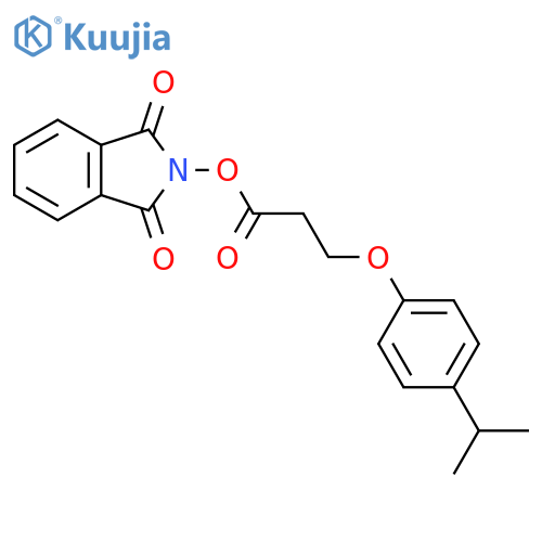 1,3-dioxo-2,3-dihydro-1H-isoindol-2-yl 3-[4-(propan-2-yl)phenoxy]propanoate structure