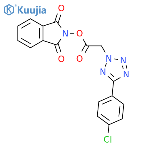 1,3-dioxo-2,3-dihydro-1H-isoindol-2-yl 2-[5-(4-chlorophenyl)-2H-1,2,3,4-tetrazol-2-yl]acetate structure