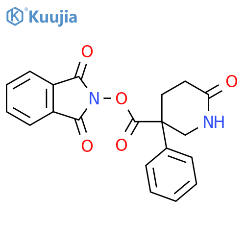 1,3-dioxo-2,3-dihydro-1H-isoindol-2-yl 6-oxo-3-phenylpiperidine-3-carboxylate structure