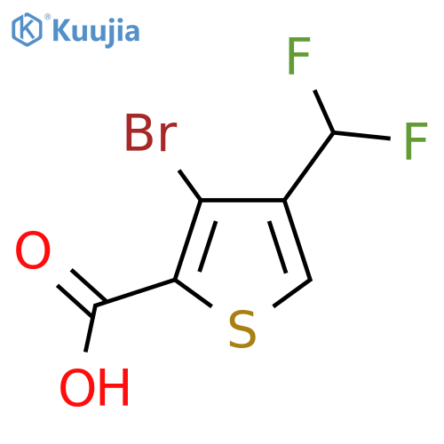 3-Bromo-4-(difluoromethyl)thiophene-2-carboxylic acid structure