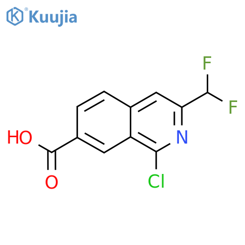 1-Chloro-3-(difluoromethyl)isoquinoline-7-carboxylic acid structure