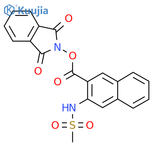 1,3-dioxo-2,3-dihydro-1H-isoindol-2-yl 3-methanesulfonamidonaphthalene-2-carboxylate structure