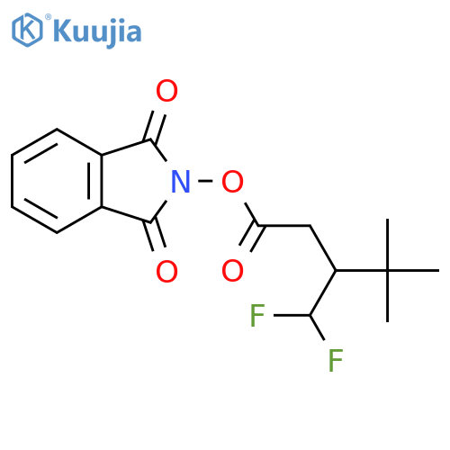 1,3-dioxo-2,3-dihydro-1H-isoindol-2-yl 3-(difluoromethyl)-4,4-dimethylpentanoate structure