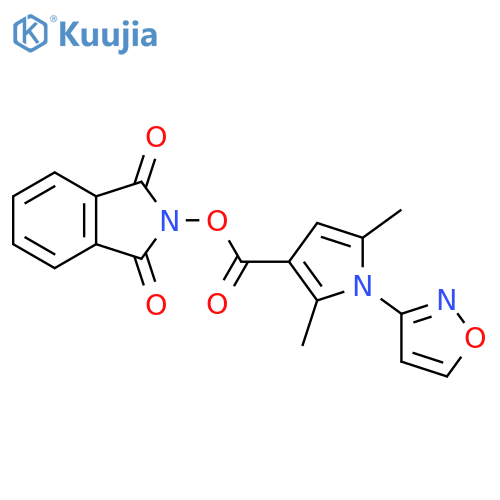 1,3-dioxo-2,3-dihydro-1H-isoindol-2-yl 2,5-dimethyl-1-(1,2-oxazol-3-yl)-1H-pyrrole-3-carboxylate structure