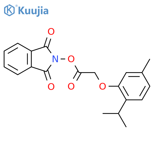 1,3-dioxo-2,3-dihydro-1H-isoindol-2-yl 2-[5-methyl-2-(propan-2-yl)phenoxy]acetate structure