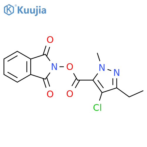 1,3-dioxo-2,3-dihydro-1H-isoindol-2-yl 4-chloro-3-ethyl-1-methyl-1H-pyrazole-5-carboxylate structure