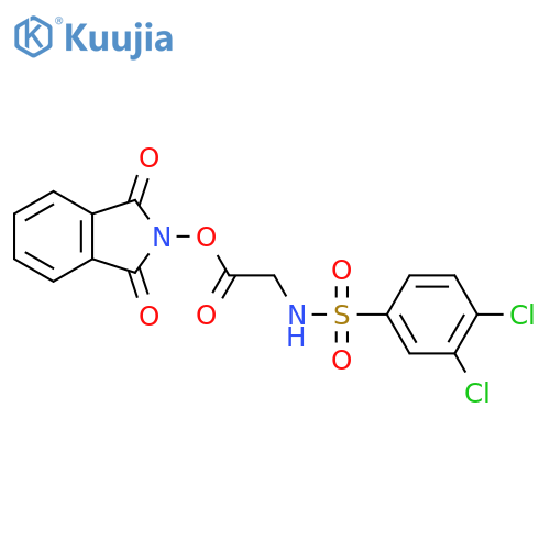 1,3-dioxo-2,3-dihydro-1H-isoindol-2-yl 2-(3,4-dichlorobenzenesulfonamido)acetate structure