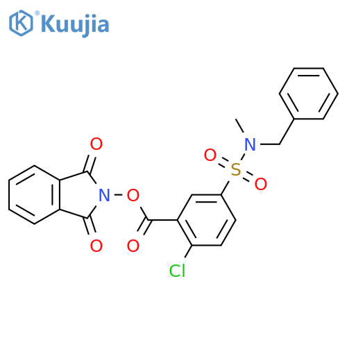 1,3-dioxo-2,3-dihydro-1H-isoindol-2-yl 5-[benzyl(methyl)sulfamoyl]-2-chlorobenzoate structure