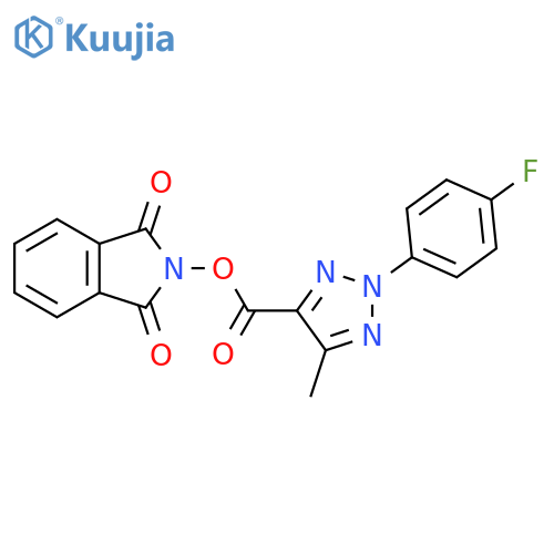 1,3-dioxo-2,3-dihydro-1H-isoindol-2-yl 2-(4-fluorophenyl)-5-methyl-2H-1,2,3-triazole-4-carboxylate structure