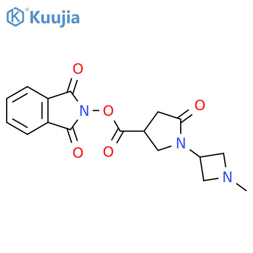 1,3-dioxo-2,3-dihydro-1H-isoindol-2-yl 1-(1-methylazetidin-3-yl)-5-oxopyrrolidine-3-carboxylate structure