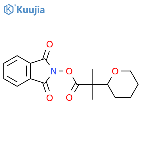 1,3-dioxo-2,3-dihydro-1H-isoindol-2-yl 2-methyl-2-(oxan-2-yl)propanoate structure