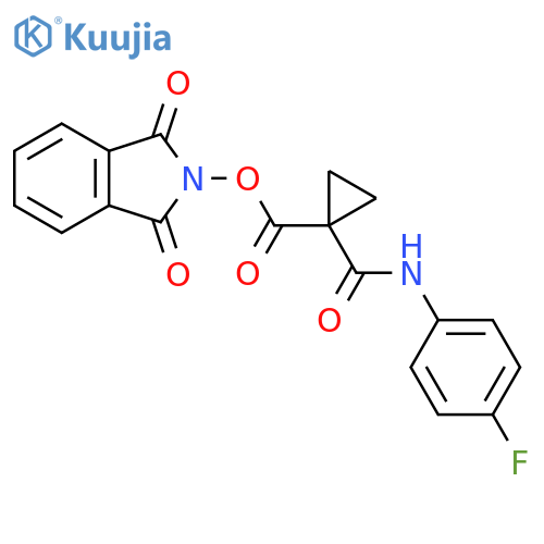 1,3-dioxo-2,3-dihydro-1H-isoindol-2-yl 1-[(4-fluorophenyl)carbamoyl]cyclopropane-1-carboxylate structure