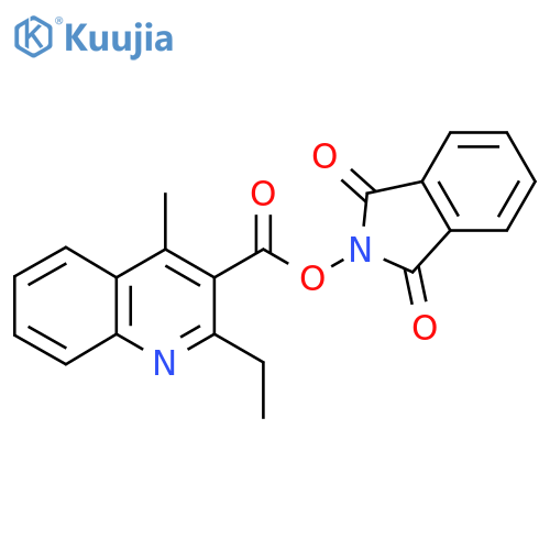 1,3-dioxo-2,3-dihydro-1H-isoindol-2-yl 2-ethyl-4-methylquinoline-3-carboxylate structure