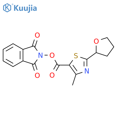 1,3-dioxo-2,3-dihydro-1H-isoindol-2-yl 4-methyl-2-(oxolan-2-yl)-1,3-thiazole-5-carboxylate structure