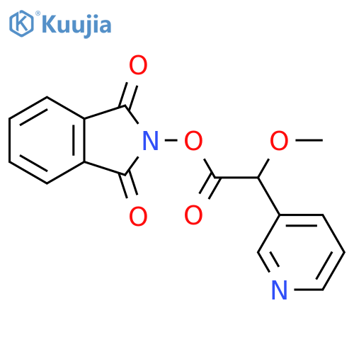 1,3-dioxo-2,3-dihydro-1H-isoindol-2-yl 2-methoxy-2-(pyridin-3-yl)acetate structure