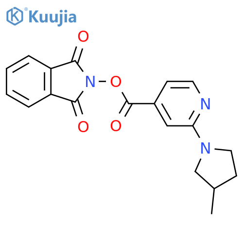 1,3-dioxo-2,3-dihydro-1H-isoindol-2-yl 2-(3-methylpyrrolidin-1-yl)pyridine-4-carboxylate structure