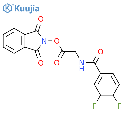 1,3-dioxo-2,3-dihydro-1H-isoindol-2-yl 2-[(3,4-difluorophenyl)formamido]acetate structure