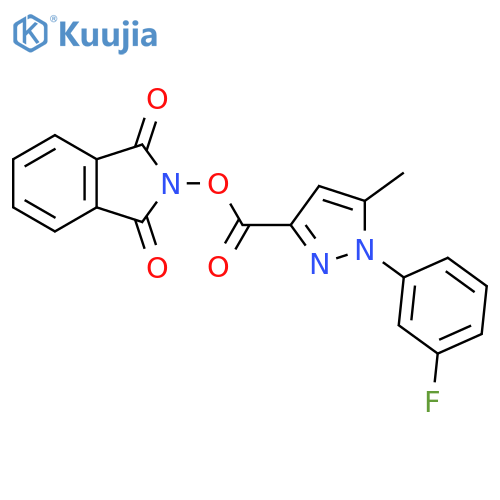 1,3-dioxo-2,3-dihydro-1H-isoindol-2-yl 1-(3-fluorophenyl)-5-methyl-1H-pyrazole-3-carboxylate structure