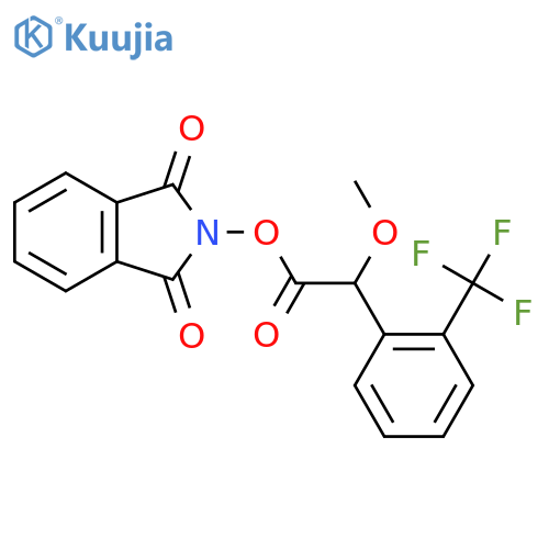 1,3-dioxo-2,3-dihydro-1H-isoindol-2-yl 2-methoxy-2-[2-(trifluoromethyl)phenyl]acetate structure