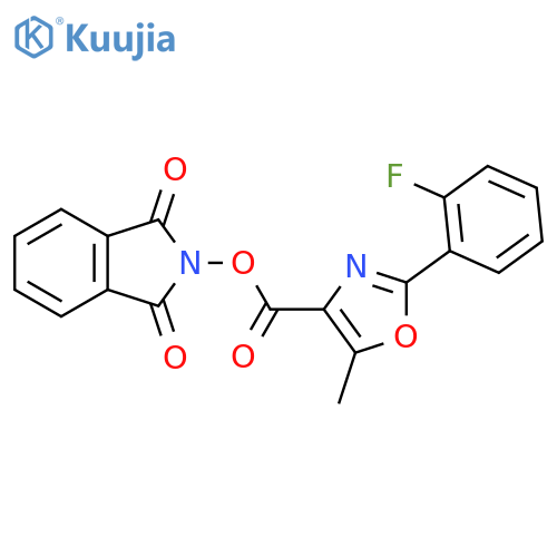 1,3-dioxo-2,3-dihydro-1H-isoindol-2-yl 2-(2-fluorophenyl)-5-methyl-1,3-oxazole-4-carboxylate structure