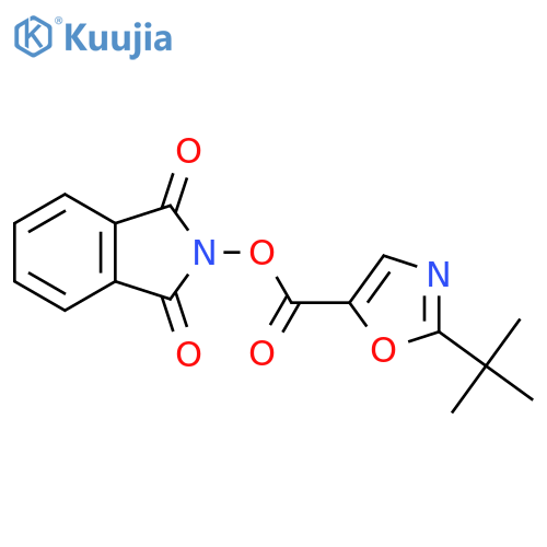 1,3-dioxo-2,3-dihydro-1H-isoindol-2-yl 2-tert-butyl-1,3-oxazole-5-carboxylate structure