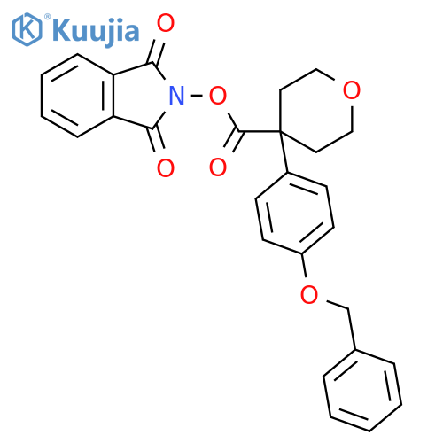 1,3-dioxo-2,3-dihydro-1H-isoindol-2-yl 4-[4-(benzyloxy)phenyl]oxane-4-carboxylate structure