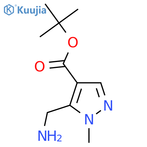 tert-butyl 5-(aminomethyl)-1-methyl-1H-pyrazole-4-carboxylate structure