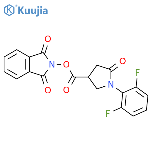 1,3-dioxo-2,3-dihydro-1H-isoindol-2-yl 1-(2,6-difluorophenyl)-5-oxopyrrolidine-3-carboxylate structure