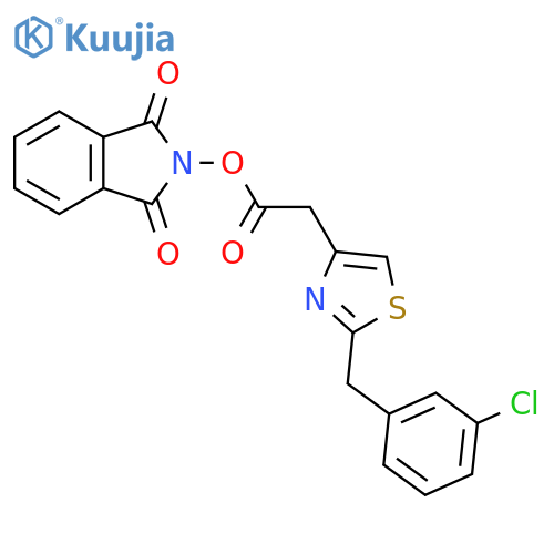 1,3-dioxo-2,3-dihydro-1H-isoindol-2-yl 2-{2-[(3-chlorophenyl)methyl]-1,3-thiazol-4-yl}acetate structure