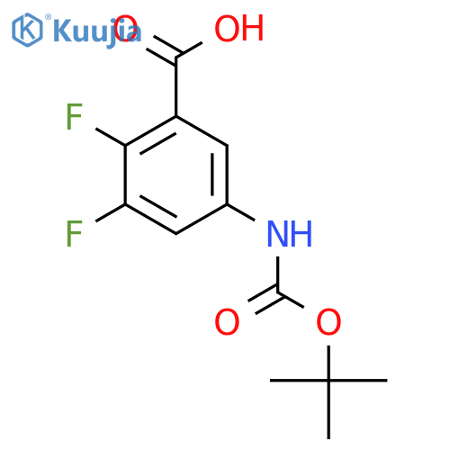 5-{[(Tert-butoxy)carbonyl]amino}-2,3-difluorobenzoic acid structure
