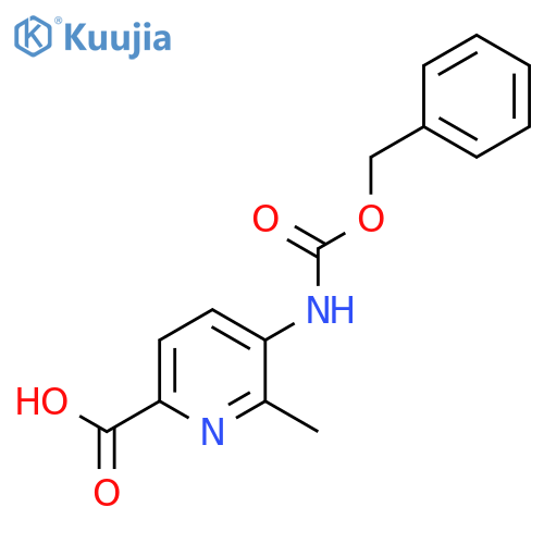 6-Methyl-5-(phenylmethoxycarbonylamino)pyridine-2-carboxylic acid structure